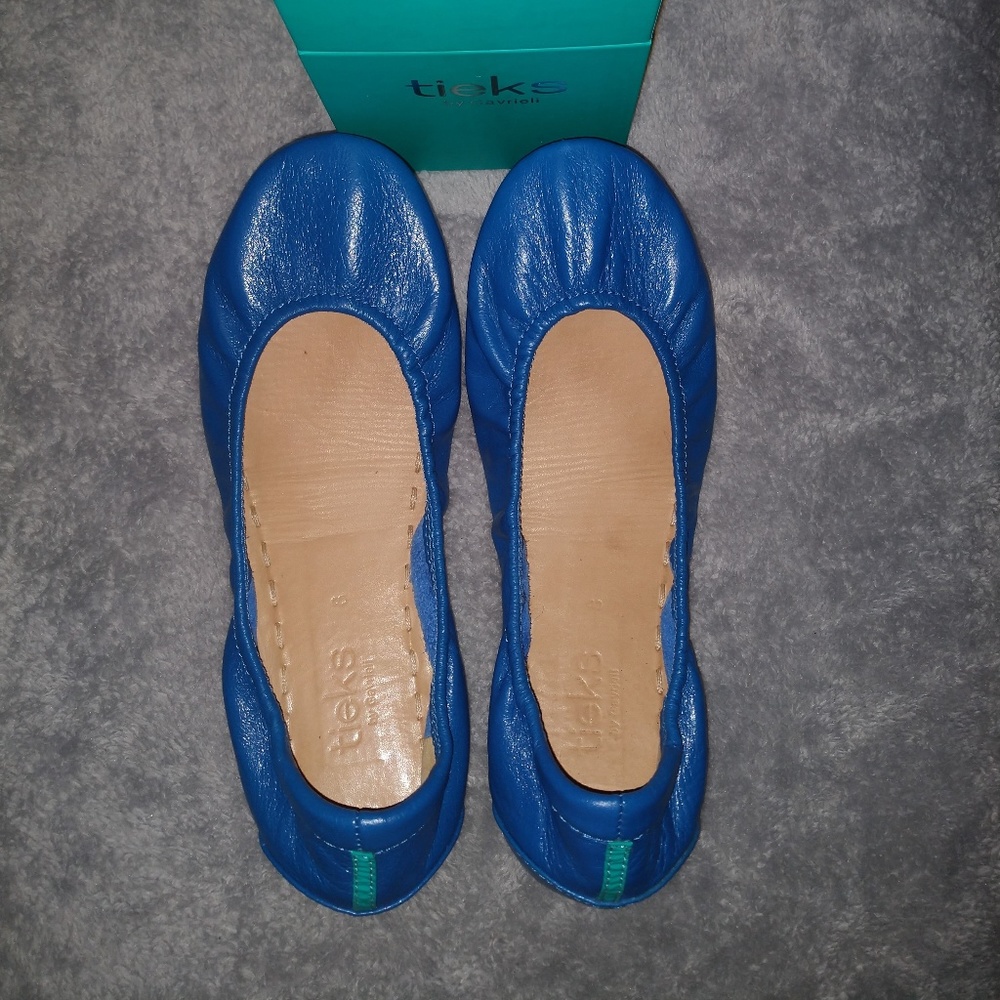 Cobalt Blue Tieks - size 8 - includes box and bags